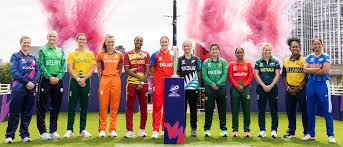 ICC Women's ODI World Cup team captains posing together